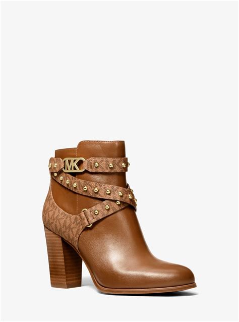 michael kors kincaid leather ankle boot|Michael Kors adjustable buckle boots.